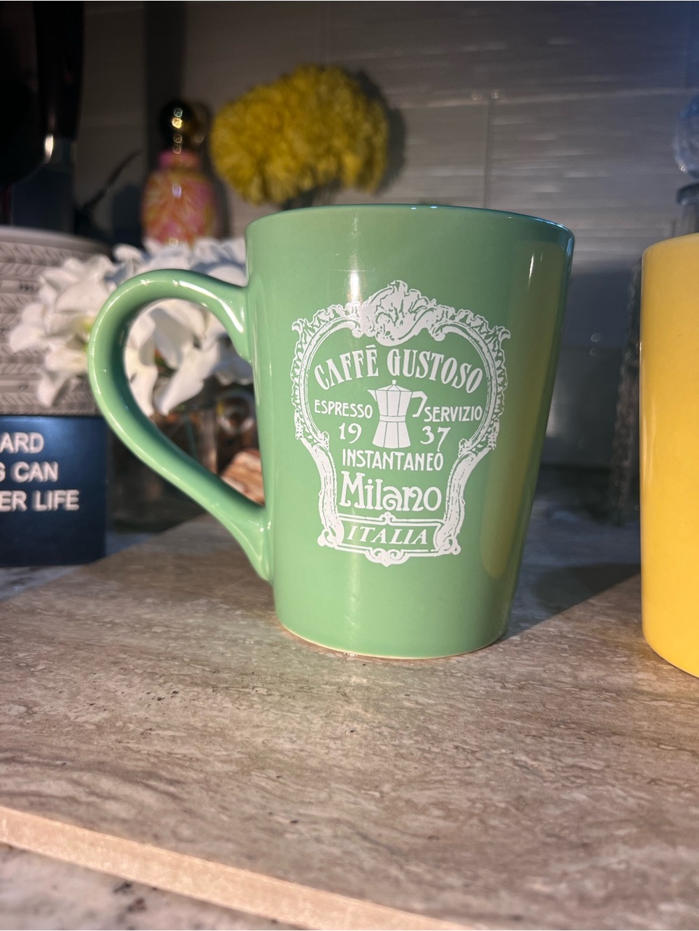 Milano Caffè Gustoso Green Ceramic Coffee Mug